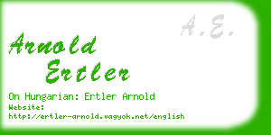 arnold ertler business card